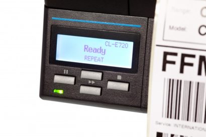 Citizen CL E720 Desktop Label Printer Black Close Up On Display