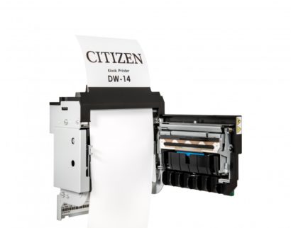 Citizen DW14 Thermal Kiosk Printer back open paper roll showing