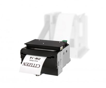 Citizen DW14 Thermal Kiosk Printer horizontal position paper coming out of paper tray