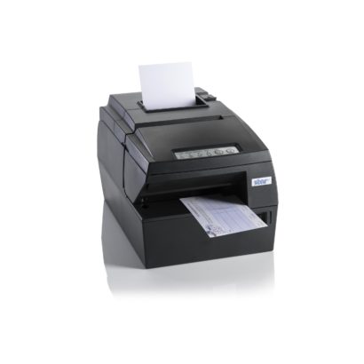 HSP700 hybrid receipt printer front facing angled left dark grey version