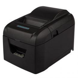 Metapace T25 receipt printer for desktops black colour facing left