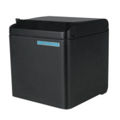 Metapace T40 receipt printer in black facing forward