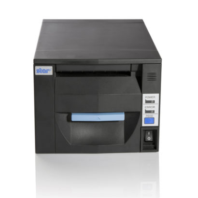 Star FVP10 thermal printer front facing black