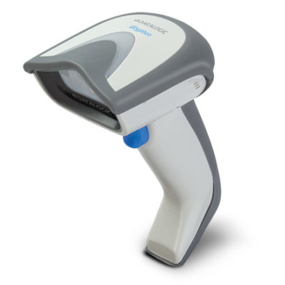 Datalogic Gryphon GD4100 General Purpose Corded Handheld Linear Imager Barcode Reader Left Facing White