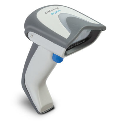Datalogic Gryphon GD4100 General Purpose Corded Handheld Linear Imager Barcode Readerr Right Facing White