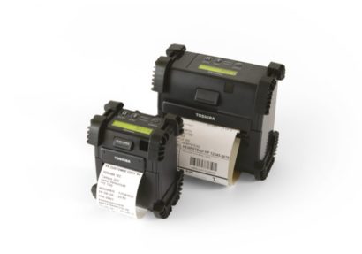 Toshiba TEC B EP4DL 4 Inch Mobile Label Printer Alongside The 2 Inch Version