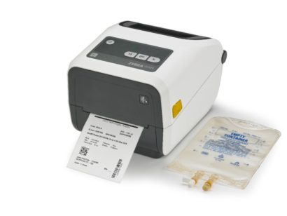 Zebra ZD420 Thermal Transfer Desktop Printer Healthcare With IV Container