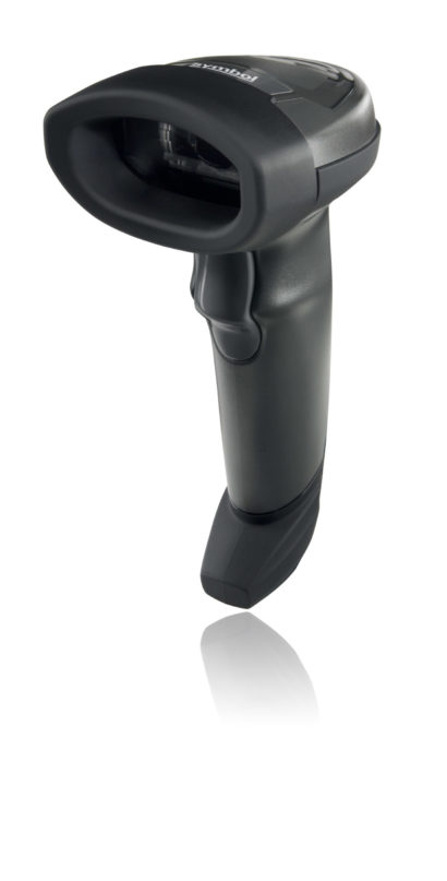 Zebra LI2208 1D Linear Imager Barcode Scanner black versioin facing left