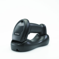 Zebra LI4278 General Purpose Cordless Linear Imager 1D Barcode Scanner black angled left face down