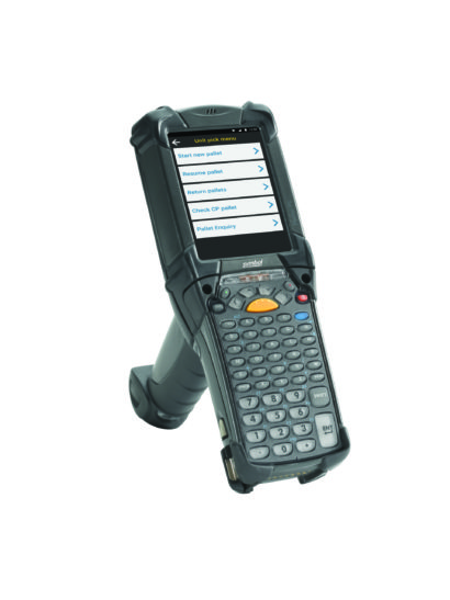 Zebra MC9200 Standard Rugged Mobile Computer alpho numeric right facing gun mode