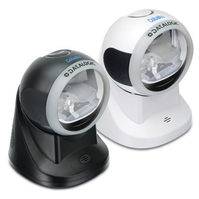 Datalogic Cobalto™ CO5300 Omnidirectional Presentation Laser Scanner white and black right facing