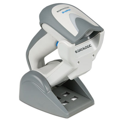 Datalogic Gryphon I GM4400 2D Area Imager Barcode Scanner white right facing