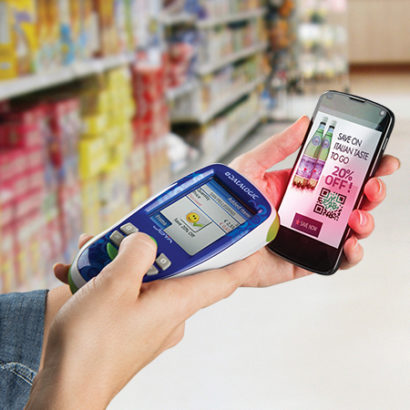Datalogic Joya™ X2 Self Shopping Mobile Computer scanning in retail