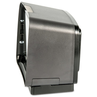 Datalogic Magellan™ 3450VSi On Counter High Performance Bar Code Scanner left facing on stand