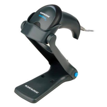 Datalogic QuickScan Lite QW2400 1D2D Barcode Scanner In Upright Stand