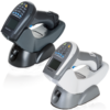 PowerScan PM9500 Barcode Scanner Black And White In Charge Facing Left