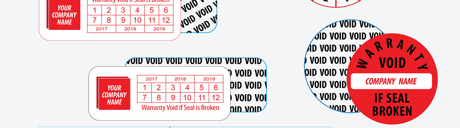 Secutiry and tamper proof labels banner