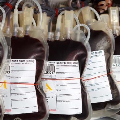 Blood Plasma Bag Label 