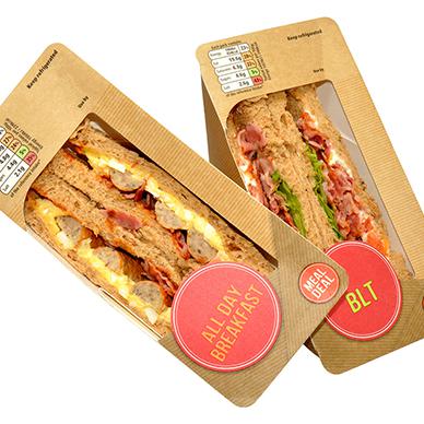 Food landing page Marking Sandwich Packaging