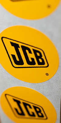 JCB Construction Coloured Labels