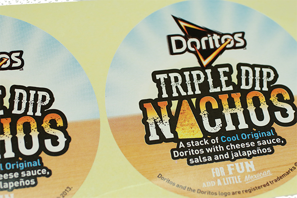 Nachos Shaped Label wholesale
