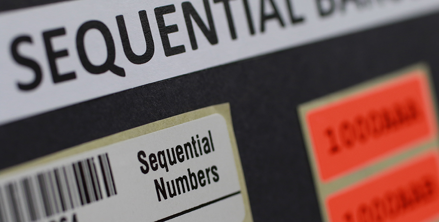 Sequential Number Labels