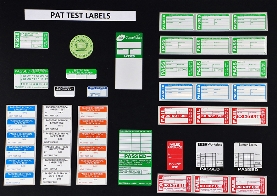 PAT TEST LABELS