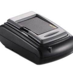 Metapace single battery charger PBD R300 STD black compact charging station with contact points for safely charging and maintaining a single battery efficiently.