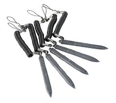 Honeywell CN51 stylus 714-773-001, set of four flexible black styluses with lanyards designed for precise touchscreen operation on Honeywell CN51 devices.