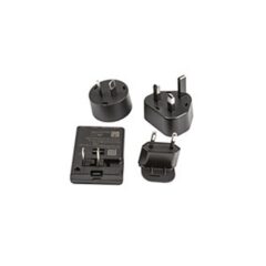 Honeywell universal power supply 213-029-001, black power adapter with interchangeable plugs designed to provide versatile charging options for Honeywell devices worldwide.