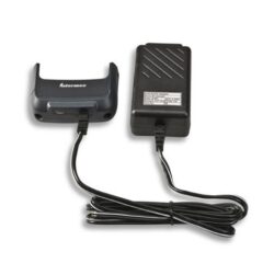 Honeywell desktop power adaptor CN51 851-093-311, black AC power supply with attached cable designed to charge and power Honeywell CN51 devices in a desktop or office setting.