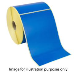 Coloured Permanent Adhesive Label Blue