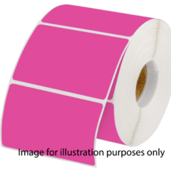Coloured Permanent Adhesive Label Pink