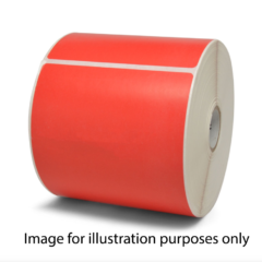 Coloured Permanent Adhesive Label Red