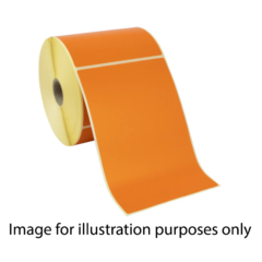 Coloured Permanent Adhesive Label Orange