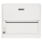 Citizen CL-H300SV Antimicrobial Label Printer with a compact white design, featuring a front-loading paper tray, control buttons on the left side, and indicator lights, ideal for high-quality label and barcode printing in retail, healthcare, and logistics environments.