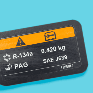automotive interior label