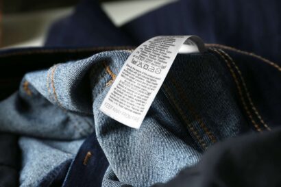 Satin, Polyester, Nylon fabric label